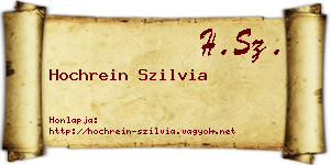 Hochrein Szilvia névjegykártya